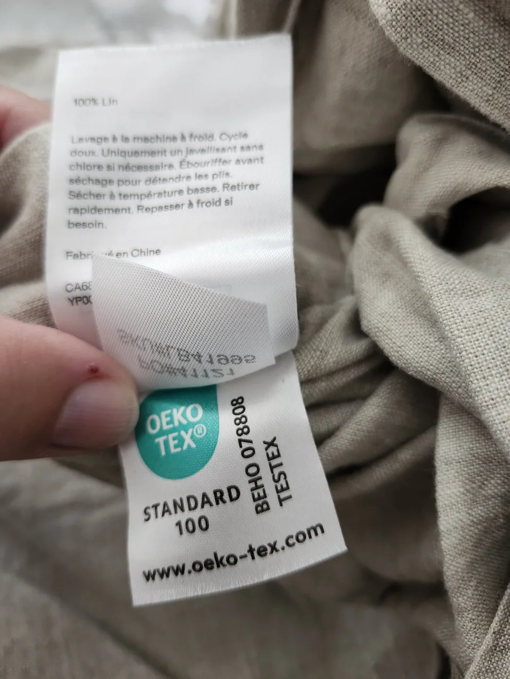 Quince 100% European Linen Duvet Cover Full/Queen Natural Chambray EUC